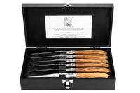 Coltello da bistecca Laguiole Luxury Line in legno d'ulivo