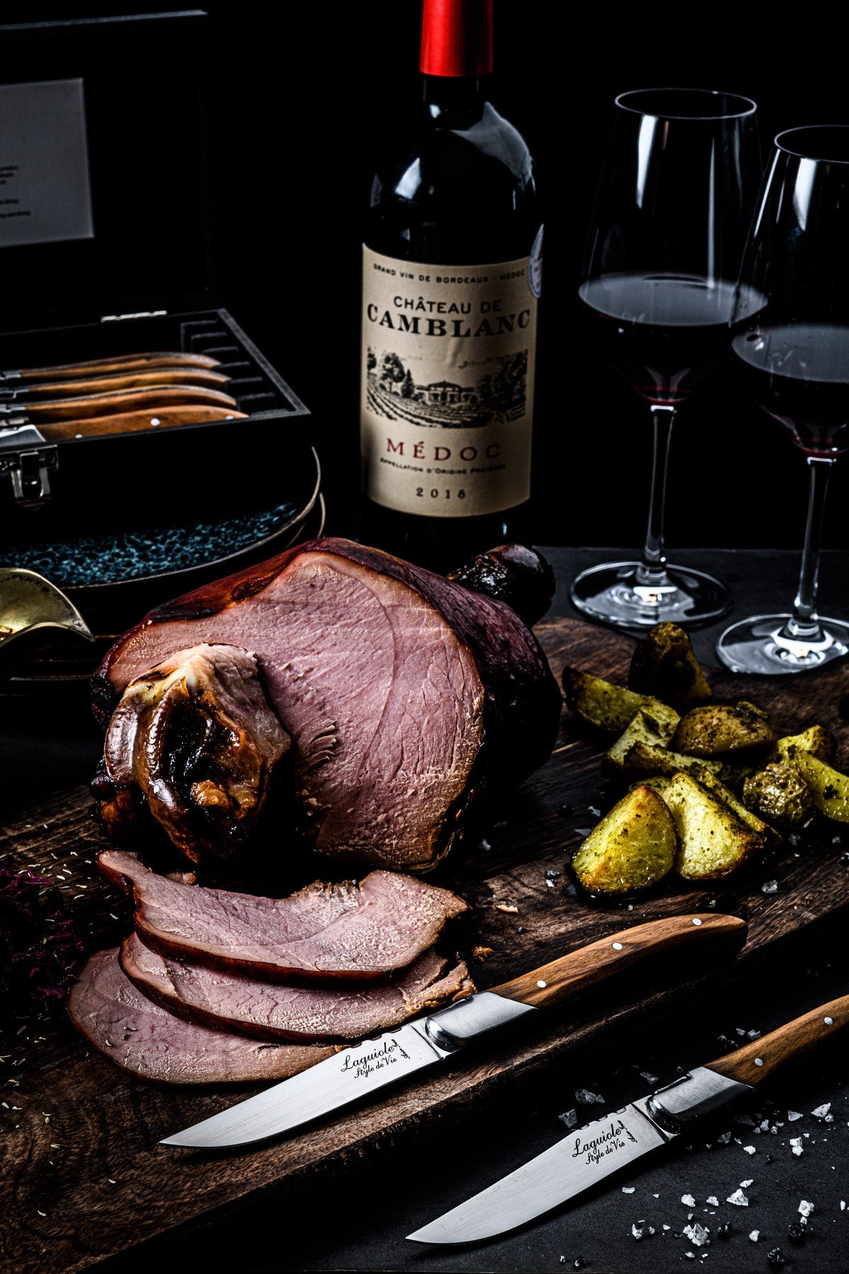 Laguiole Luxury Line Steakmesser Olivenholz in Braun präsentiert im Onlineshop von KAQTU Design AG. Küchenmesser ist von Laguiole Style de Vie