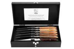 Laguiole Luxury Line steak knives Various types of wood