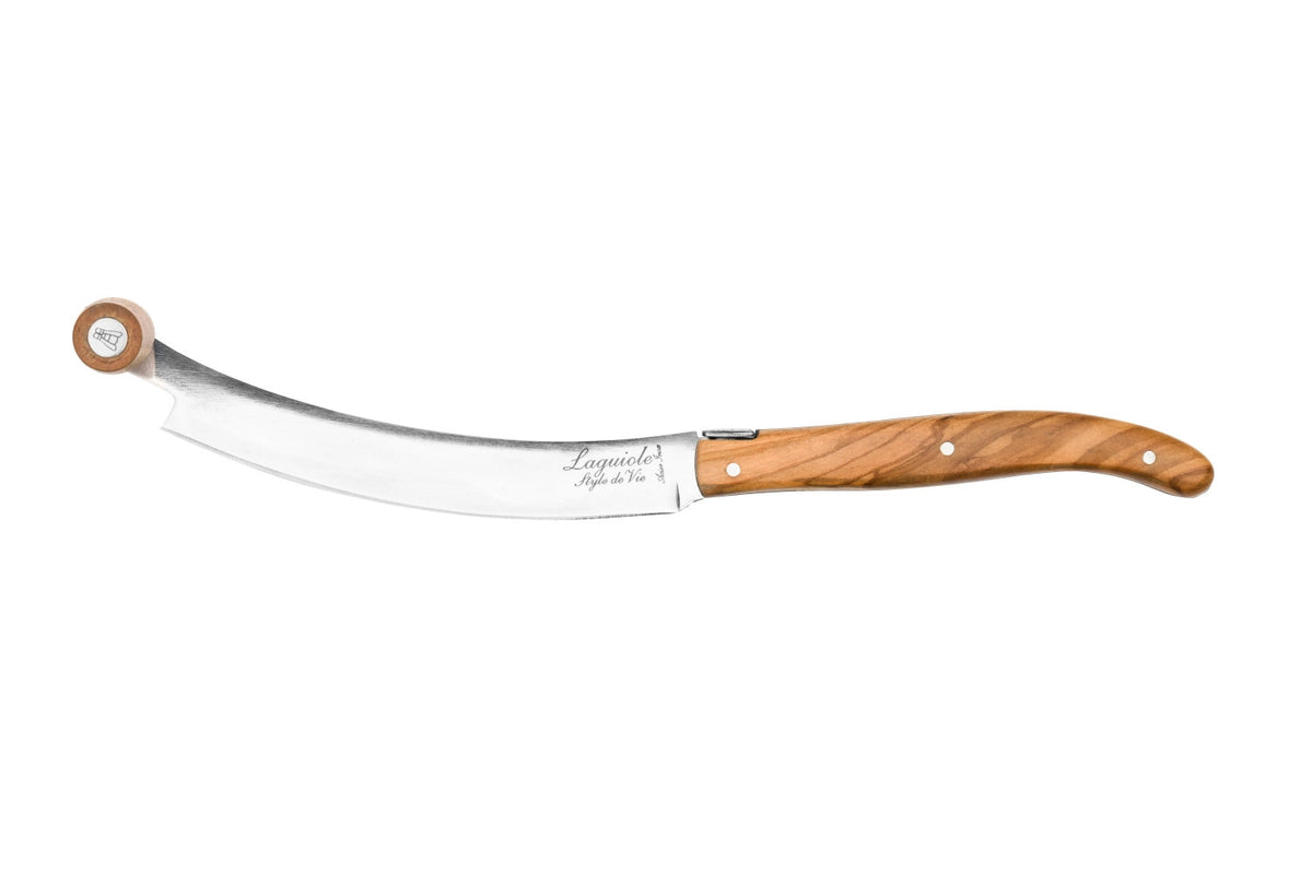 Laguiole Luxury Line Käsemesserset Olivenholz in Braun präsentiert im Onlineshop von KAQTU Design AG. Küchenmesser ist von Laguiole Style de Vie