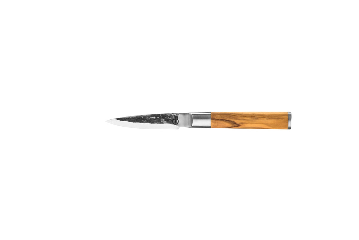 Olive Schälmesser 9cm in Beige präsentiert im Onlineshop von KAQTU Design AG. Küchenmesser ist von Forged