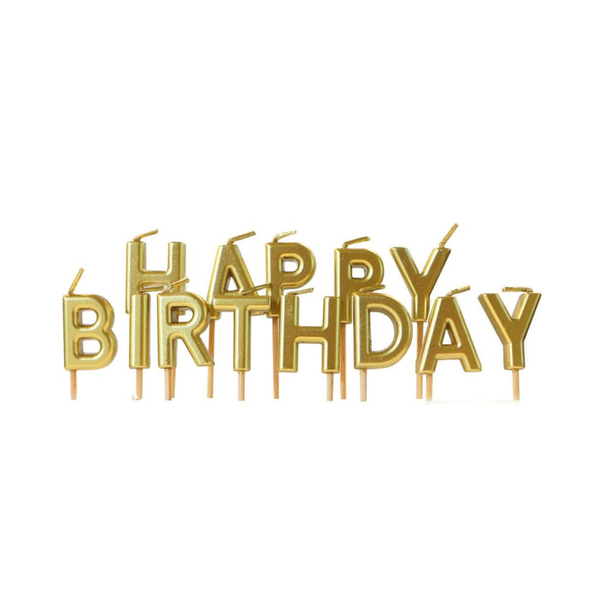 Kerzen Happy Birthday gold in Gold präsentiert im Onlineshop von KAQTU Design AG. Kerzen ist von Scrap Cooking