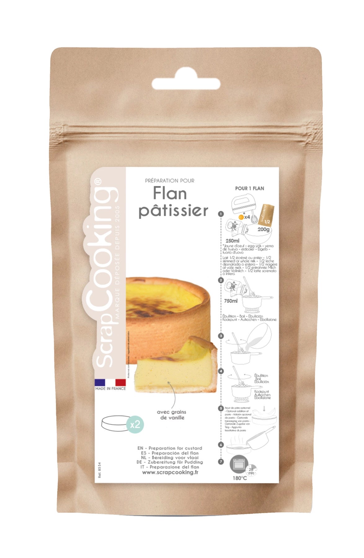 Fertigmischung Flan 400g in Mehrfarbig präsentiert im Onlineshop von KAQTU Design AG. Zutaten ist von Scrap Cooking