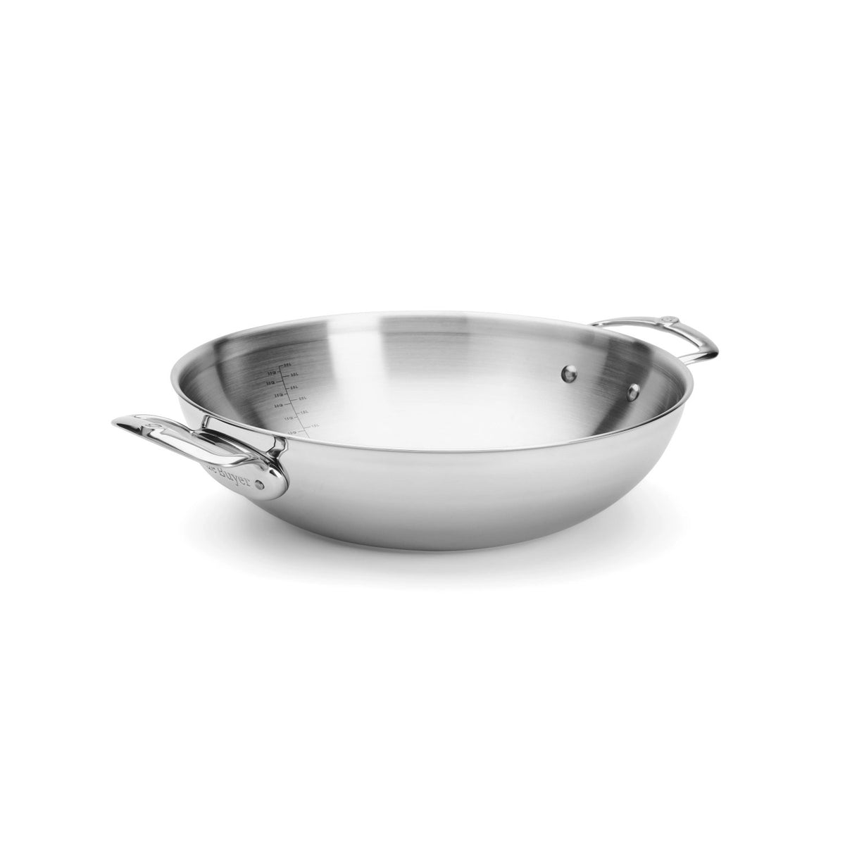 Affinity Wok mit zwei Griffen D32cm Edelstahl in Silber präsentiert im Onlineshop von KAQTU Design AG. Küchengerät ist von de Buyer
