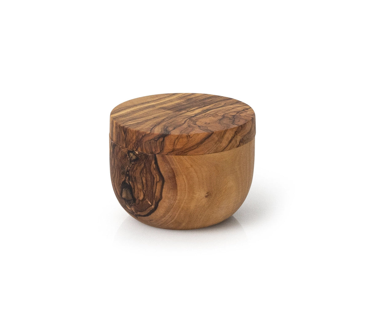 Olivenholz Dose Ø ca. 9.5 cm in Braun präsentiert im Onlineshop von KAQTU Design AG. Aufbewahrungsbehälter ist von Continenta
