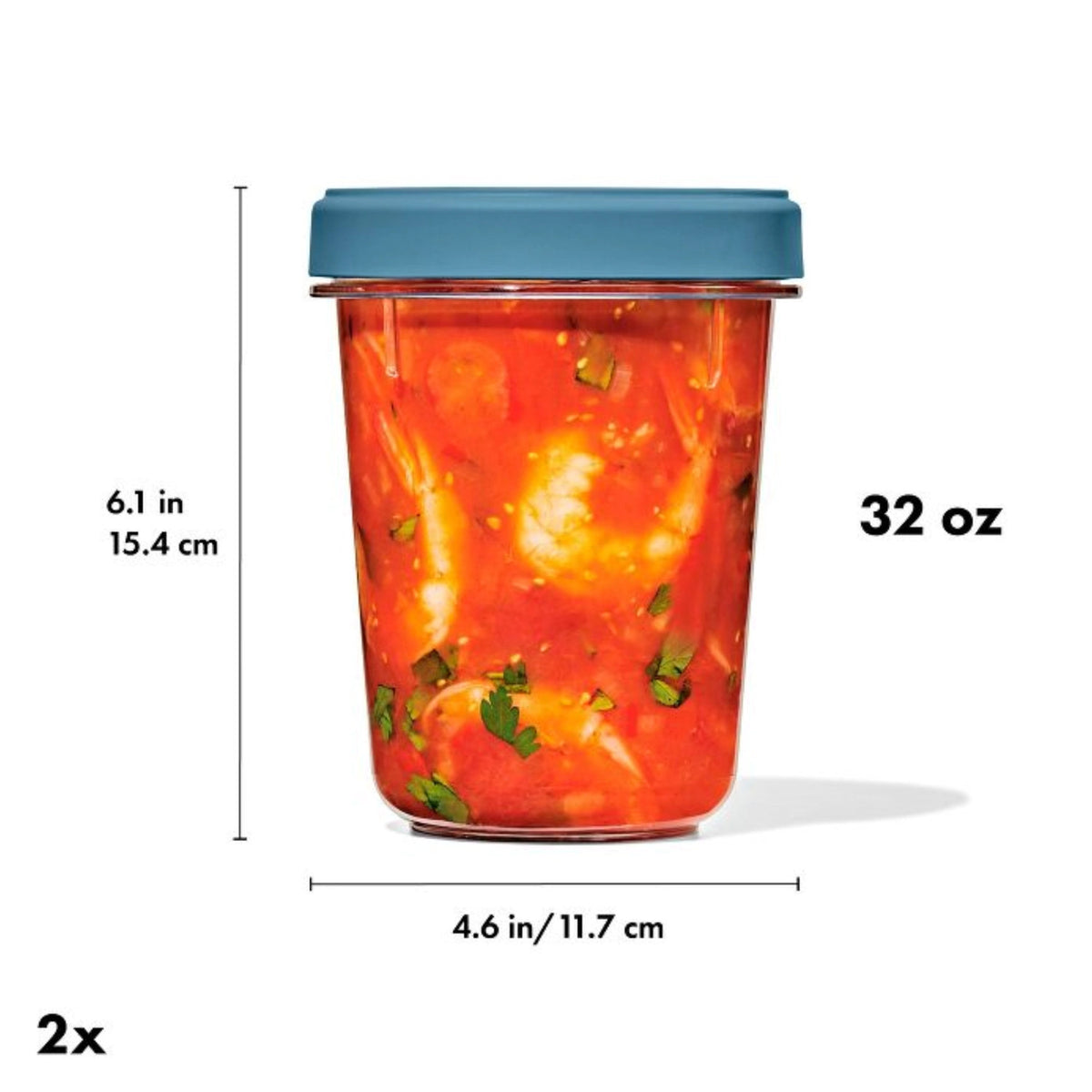 2er Set Good Grips Twist & Stack Aufbewahrungsbox 900ml in Transparent präsentiert im Onlineshop von KAQTU Design AG. Aufbewahrungsbehälter ist von OXO