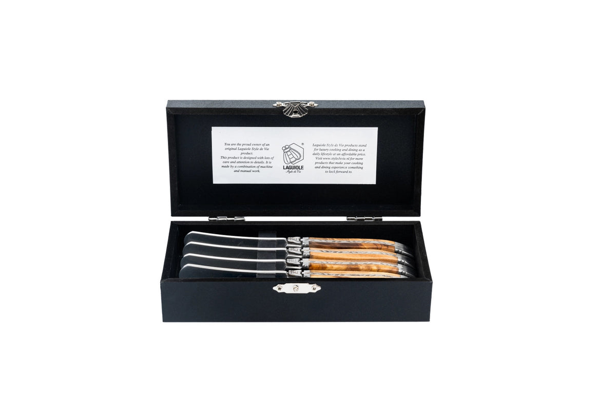 Luxury Line Buttermesser Olivenholz in Braun präsentiert im Onlineshop von KAQTU Design AG. Besteck ist von Laguiole Style de Vie