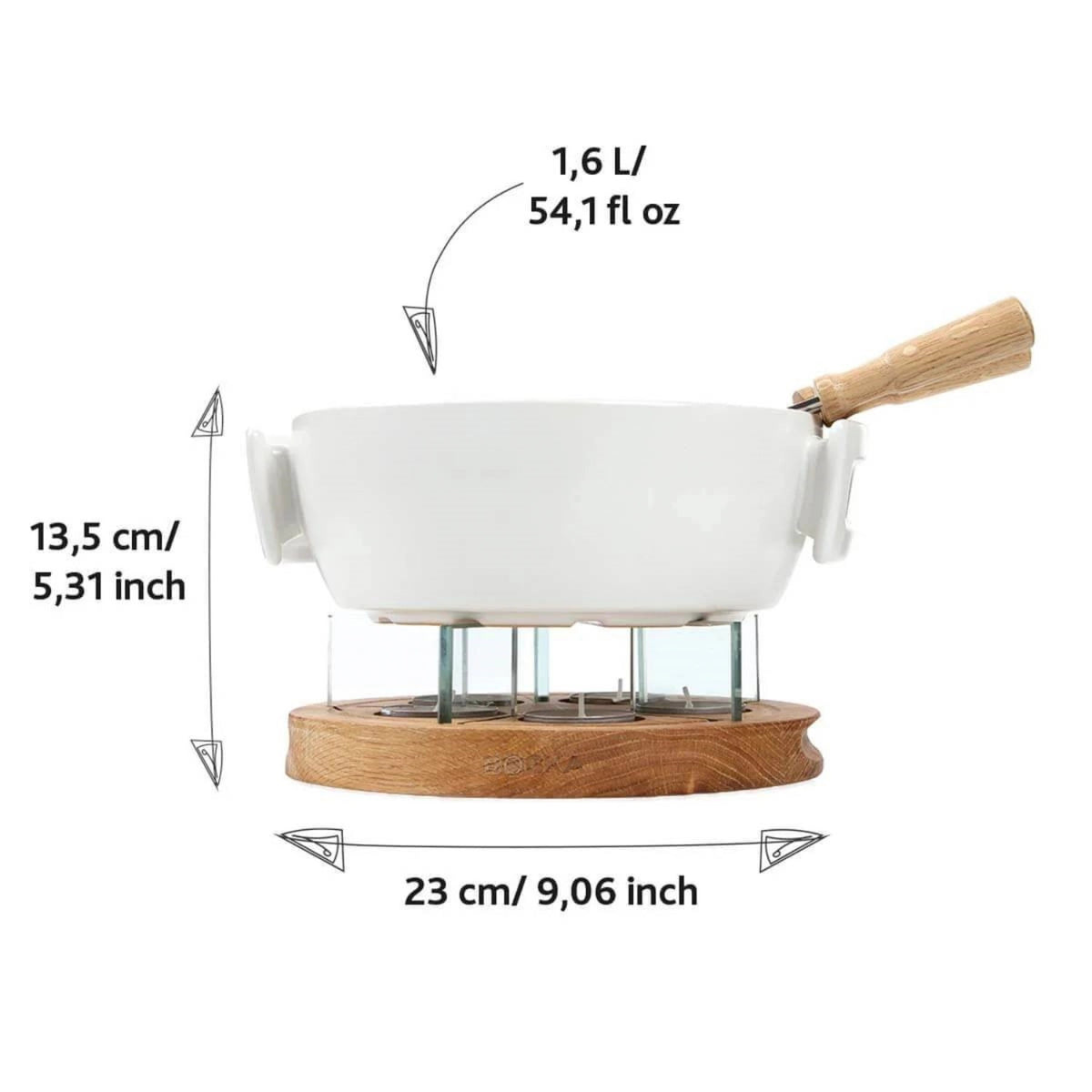 Candle Light Fondue Twinkle 1.6lt in Weiss präsentiert im Onlineshop von KAQTU Design AG. Geschirr ist von Boska