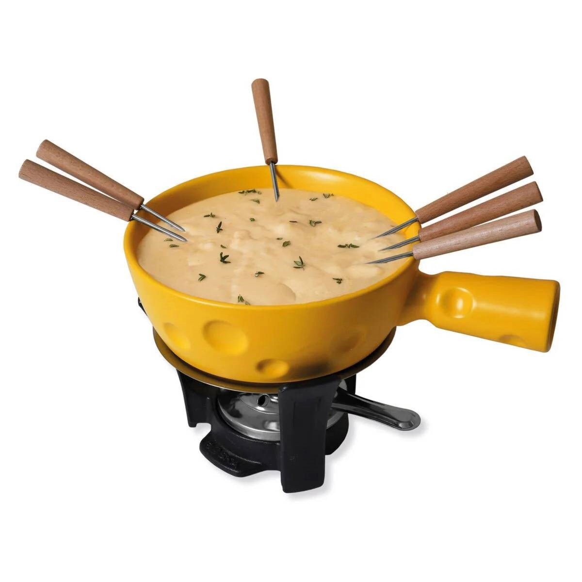 Fondue-Set Super Cheesy 1.3lt in Gelb präsentiert im Onlineshop von KAQTU Design AG. Geschirr ist von Boska