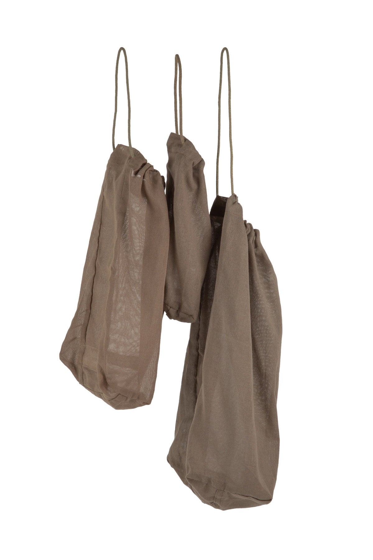 All Purpose 3er Set Beutel L16/24/30cm clay Biobaumwolle in Braun präsentiert im Onlineshop von KAQTU Design AG. Küchenhelfer ist von The Organic Company