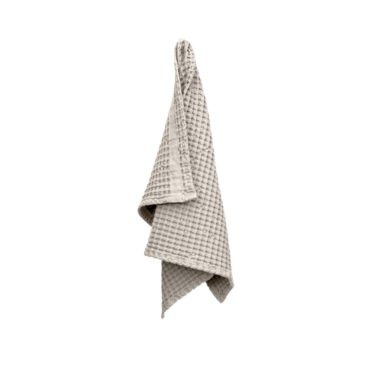 Big Waffle Handtuch 50x75cm stone Biobaumwolle in Beige präsentiert im Onlineshop von KAQTU Design AG. Handtuch ist von The Organic Company