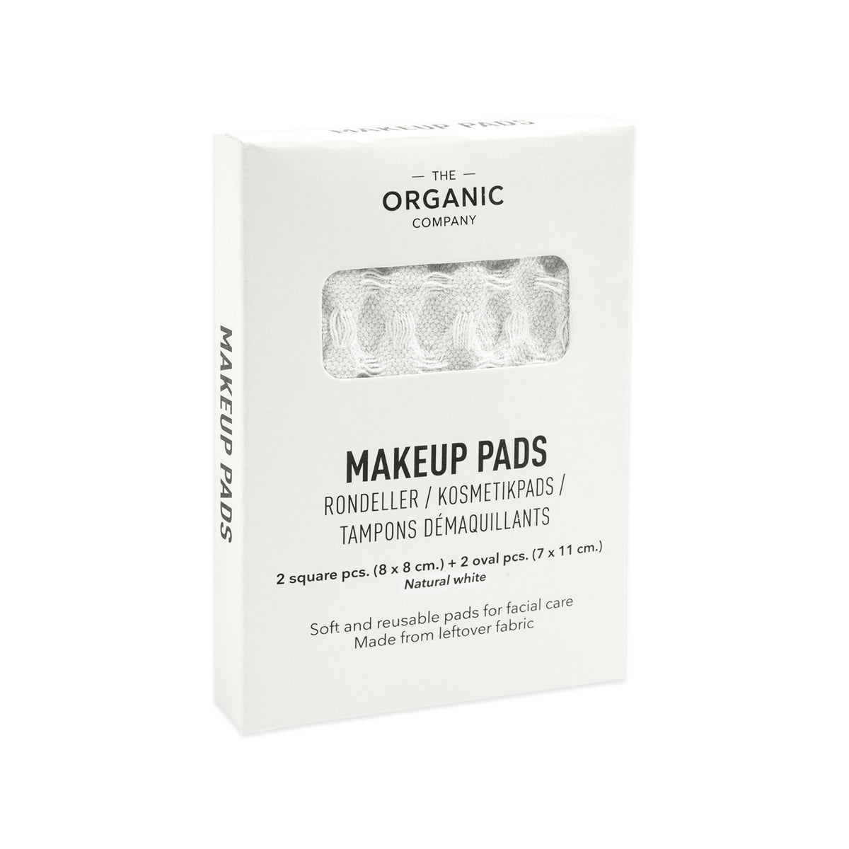 Big Waffle 4er Set Makeup Pads 8x8cm natural white in Weiss präsentiert im Onlineshop von KAQTU Design AG. Pflege ist von The Organic Company