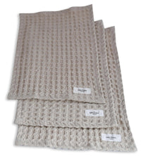 Big Waffle 3-Pack Washcloths, 24x40 cm, Stone, Organic Cotton