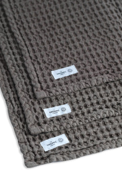 Big Waffle 3-Pack Washcloths, 24x40 cm, Clay, Organic Cotton