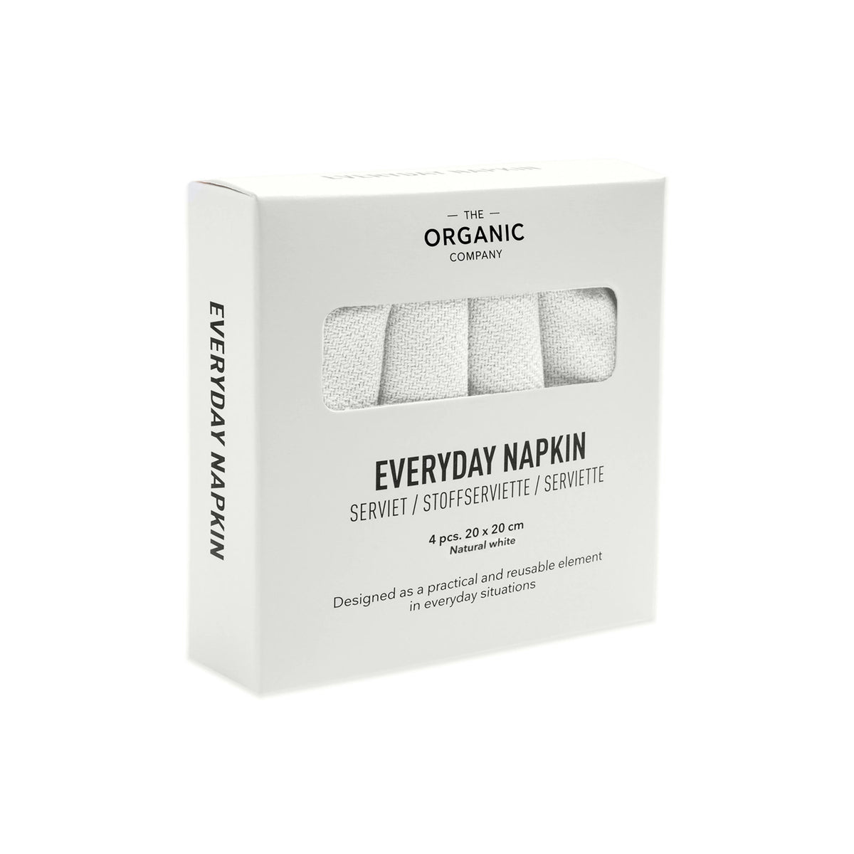 Everyday 4er Set Stoffserviette 20x20cm natural white in Weiss präsentiert im Onlineshop von KAQTU Design AG. Servietten ist von The Organic Company