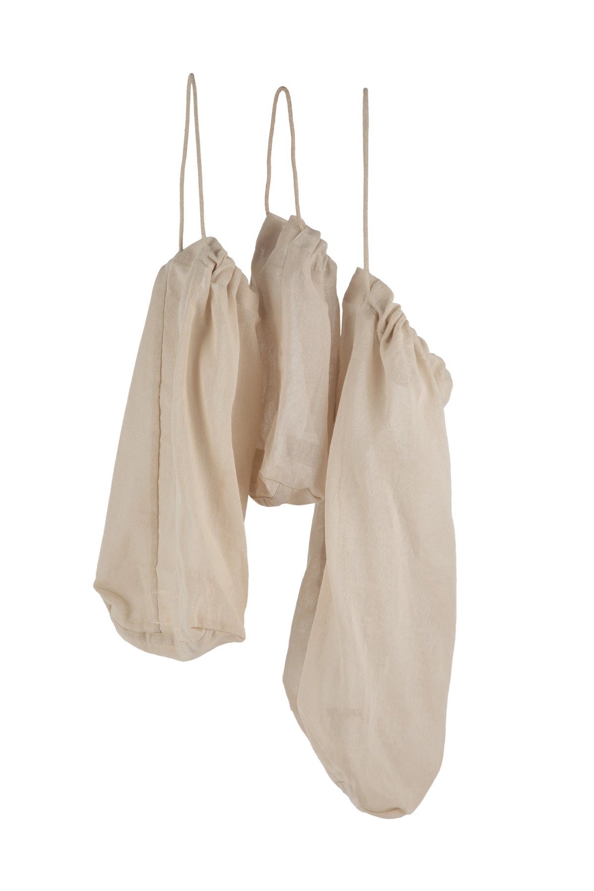 Food bag 3er Set Beutel stone Biobaumwolle in Beige präsentiert im Onlineshop von KAQTU Design AG. Küchenhelfer ist von The Organic Company