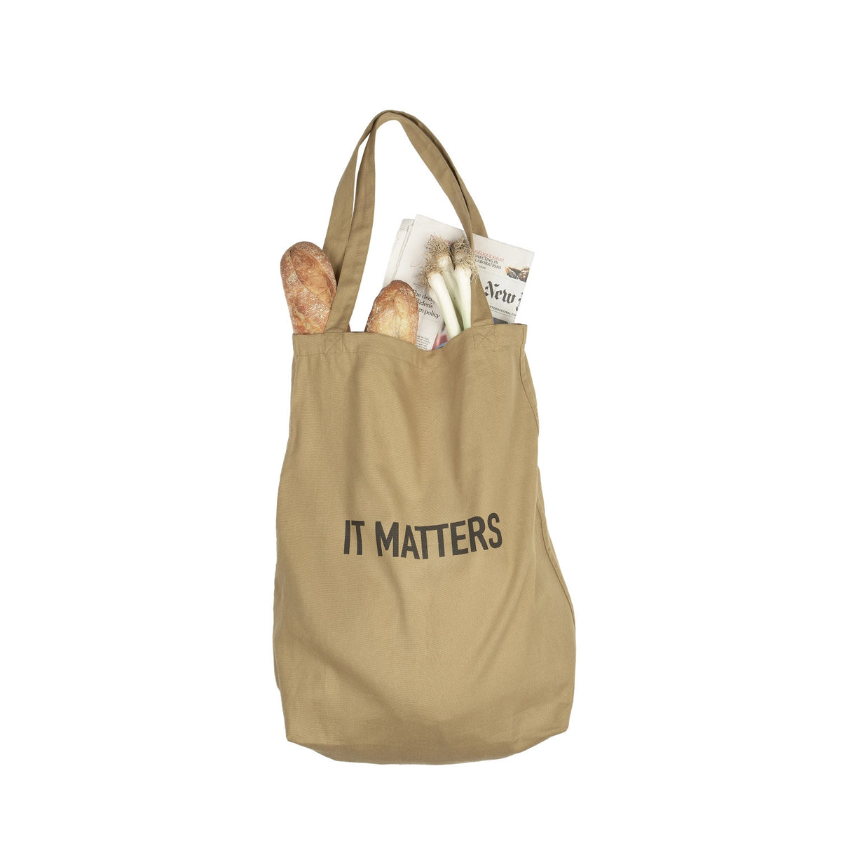 It Matters Tasche 50x35x15cm khaki Biobaumwolle in Braun präsentiert im Onlineshop von KAQTU Design AG. Küchenhelfer ist von The Organic Company
