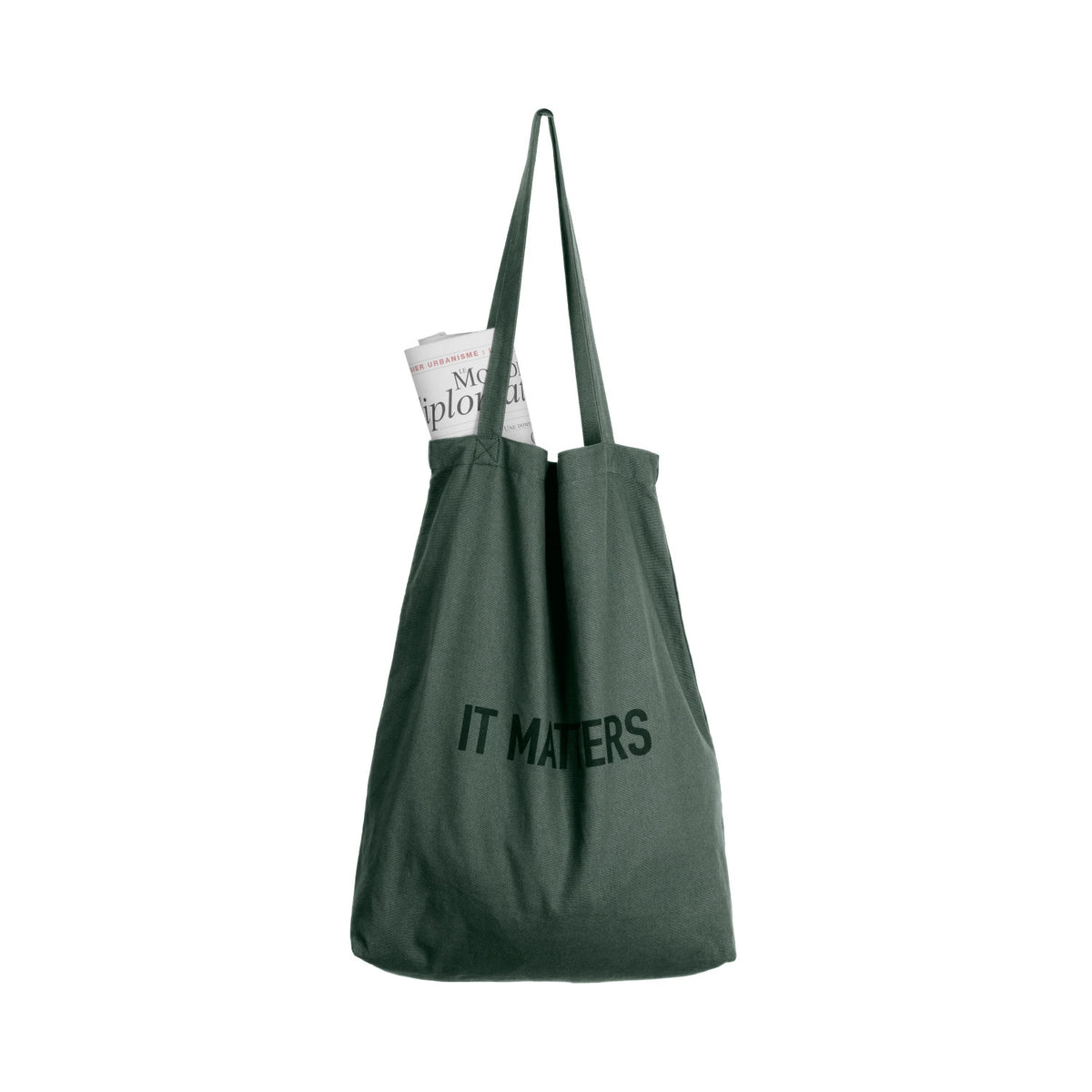 It Matters Tasche 50x35x15cm dark green Biobaumwolle in Grün präsentiert im Onlineshop von KAQTU Design AG. Küchenhelfer ist von The Organic Company
