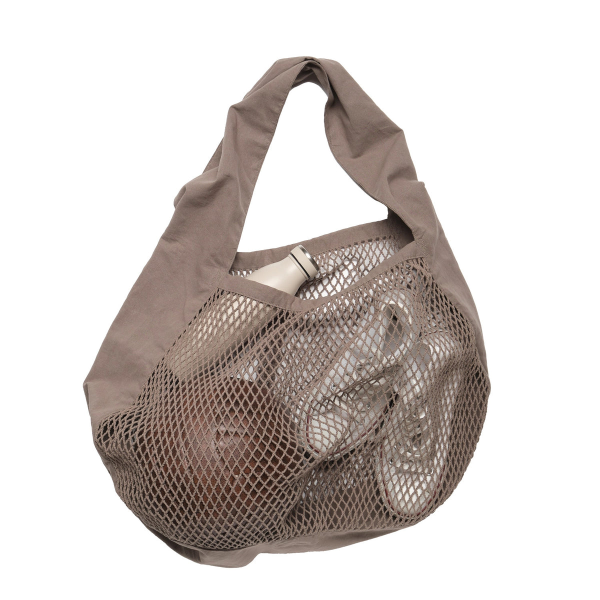 Net shoulder Tasche 44x15x45cm clay Biobaumwolle in Braun präsentiert im Onlineshop von KAQTU Design AG. Küchenhelfer ist von The Organic Company