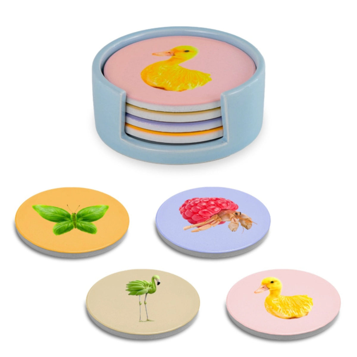 4er Set Untersetzter assortiert in Mehrfarbig präsentiert im Onlineshop von KAQTU Design AG. Pfannenuntersatz ist von Easy Life