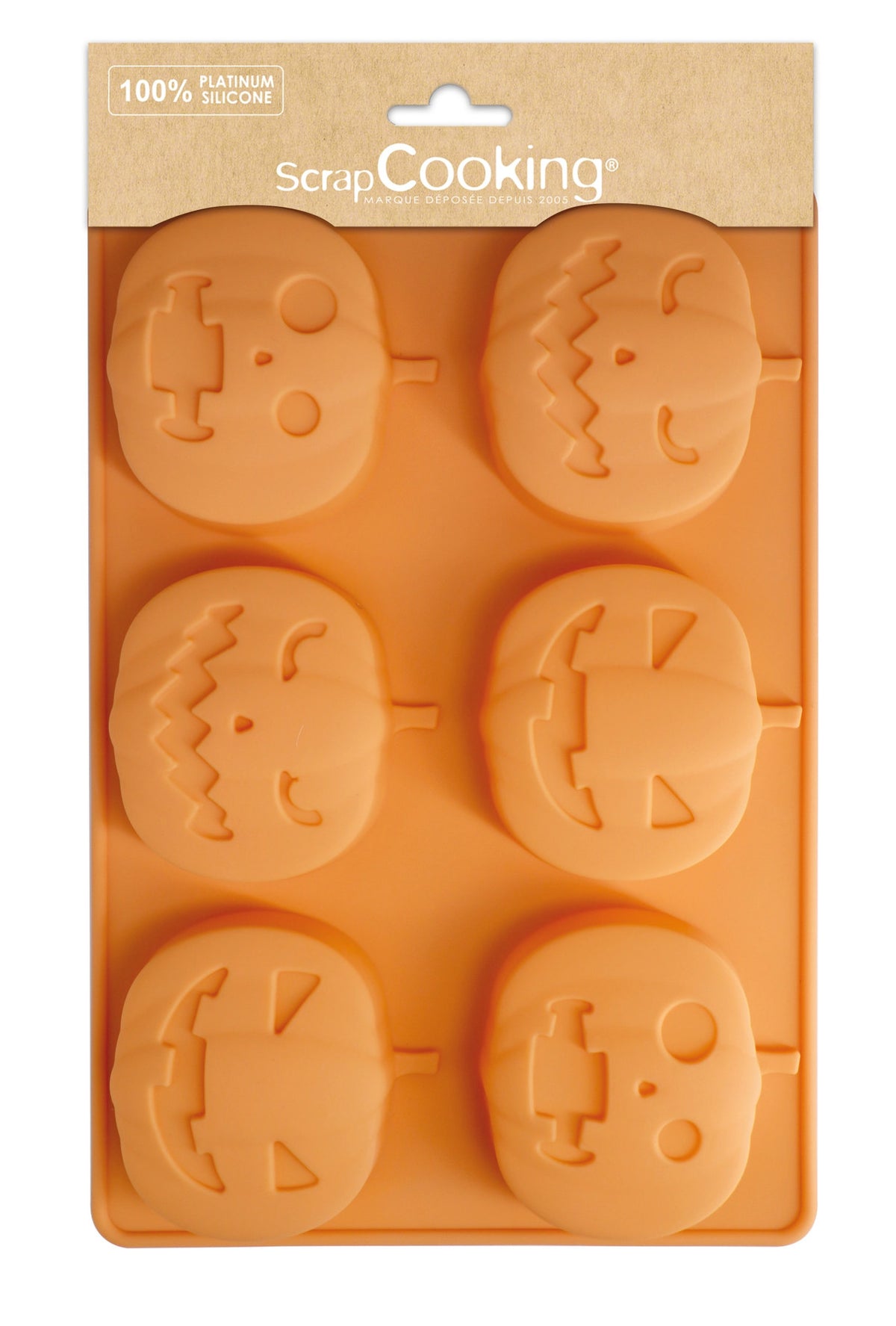 Backform für 6 Kürbisse in Orange präsentiert im Onlineshop von KAQTU Design AG. Backform / Backblech ist von Scrap Cooking
