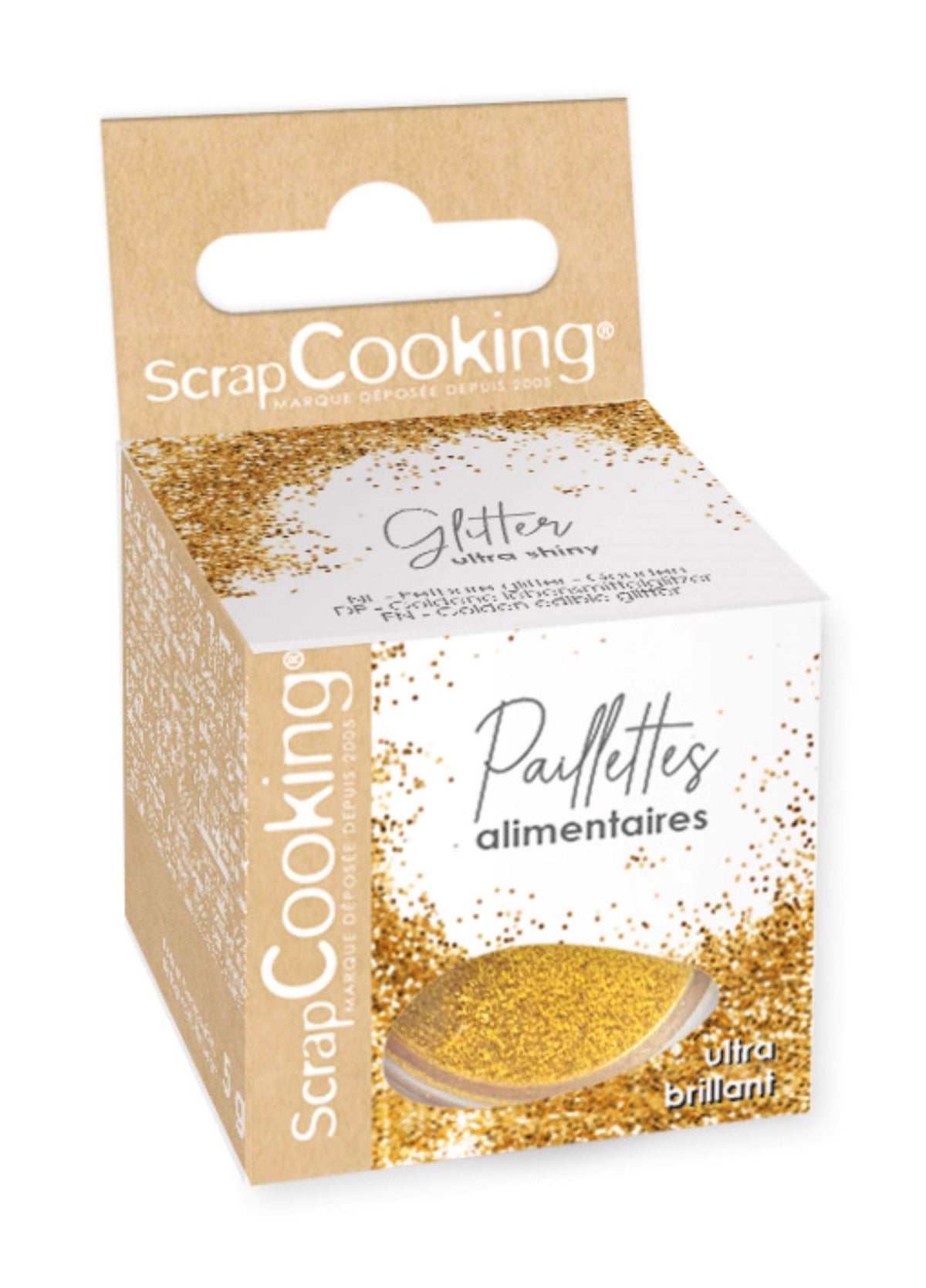 Glitzer Zucker essbar gold 5g in Gold präsentiert im Onlineshop von KAQTU Design AG. Zutaten ist von Scrap Cooking