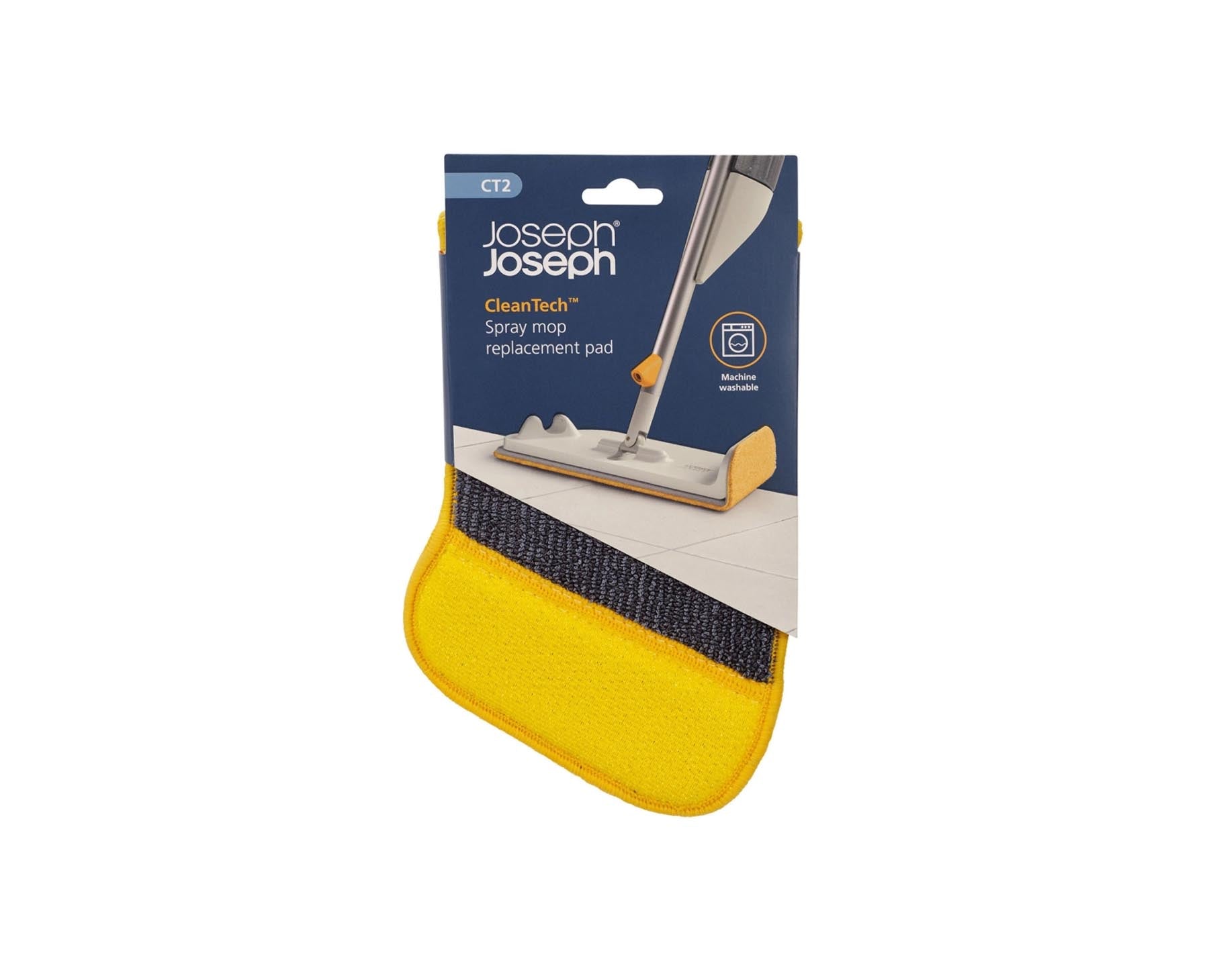 Blaues CleanTech Mikrofasertuch für Sprühmopp, 15x43x1cm, ideal für effektive Reinigung, präsentiert von Joseph Joseph.