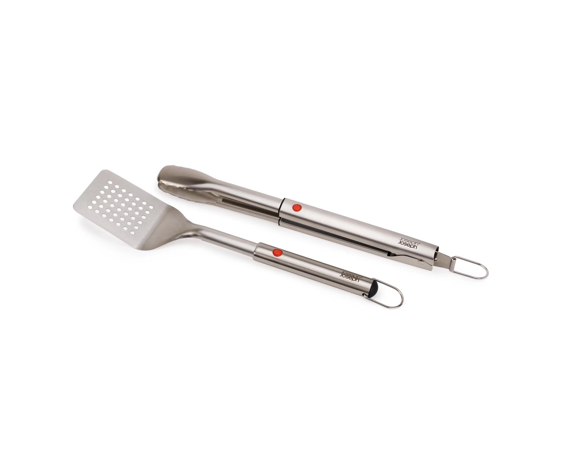 2er Set GrillOut BBQ Wender und Zange Edelstahl in Silber präsentiert im Onlineshop von KAQTU Design AG. Grillzubehör ist von Joseph Joseph