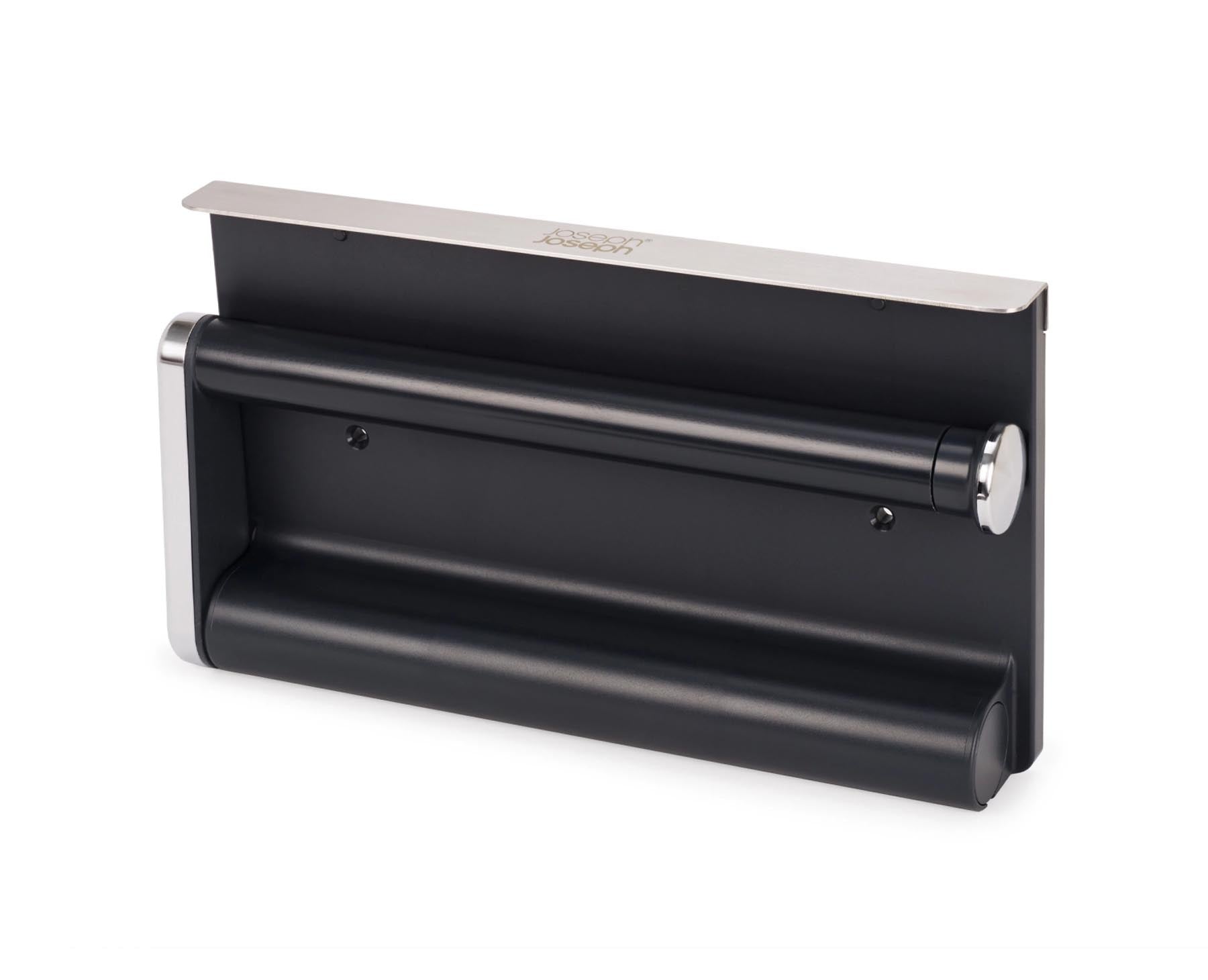 RollGrip Küchenrollenhalter für Unterablage ausziehbar in Schwarz präsentiert im Onlineshop von KAQTU Design AG. Küchenhelfer ist von Joseph Joseph