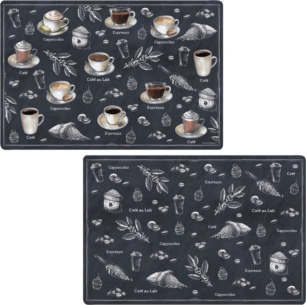 Barista Tischset doppelseitig 45x30cm PPL in Mehrfarbig präsentiert im Onlineshop von KAQTU Design AG. Tischset ist von Easy Life