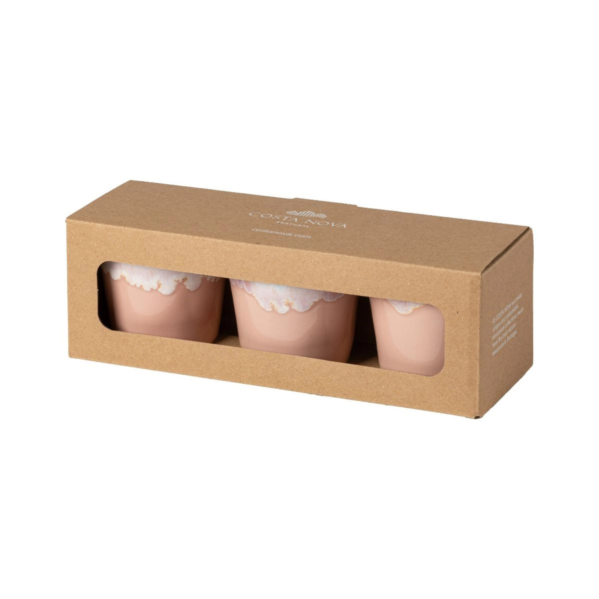 3er Set Grespresso Geschenkbox Kaffeetasse 190ml soft pink in Pink präsentiert im Onlineshop von KAQTU Design AG. Tasse ist von Costa Nova