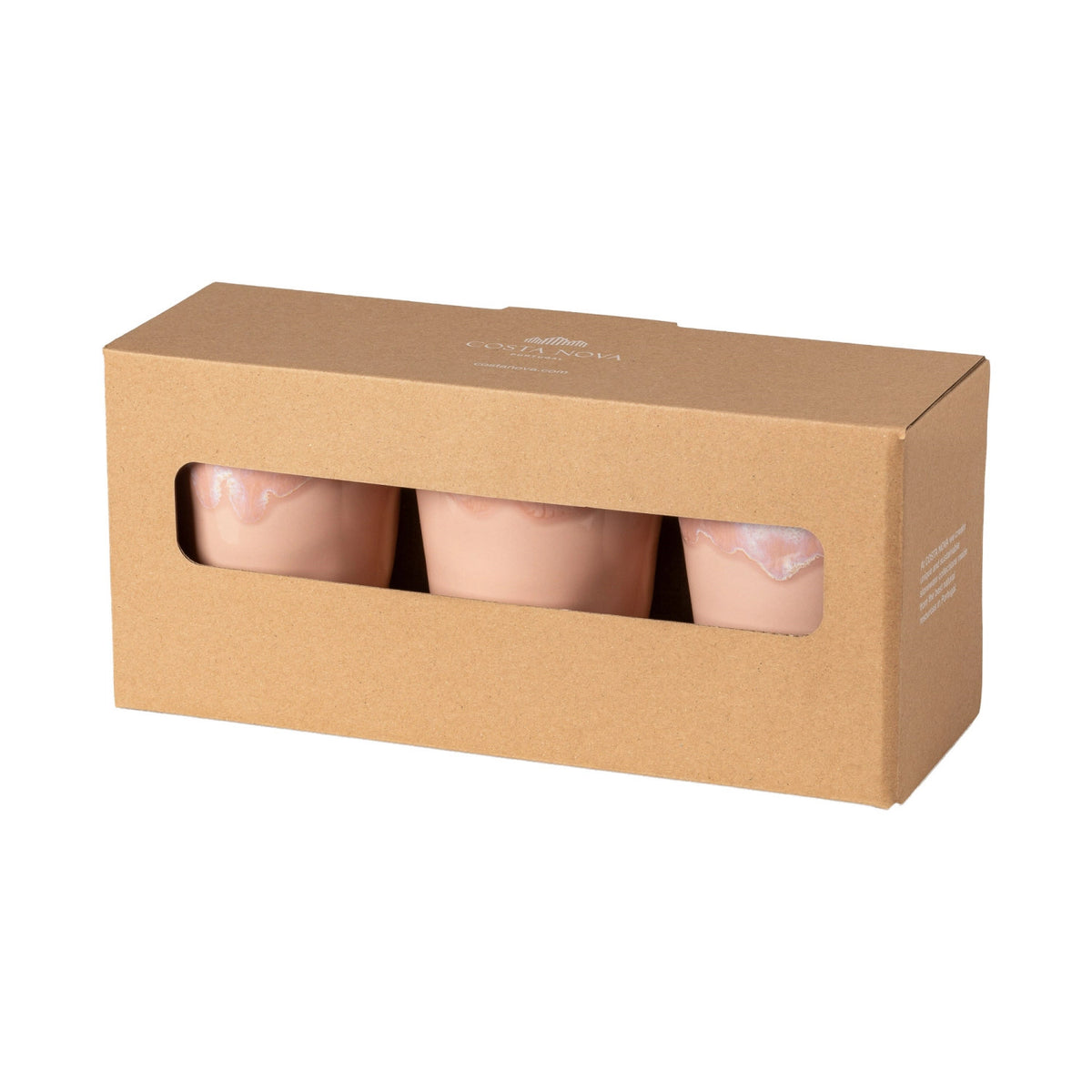 3er Set Grespresso Geschenkbox Mokkatasse 380ml soft pink in Pink präsentiert im Onlineshop von KAQTU Design AG. Tasse ist von Costa Nova