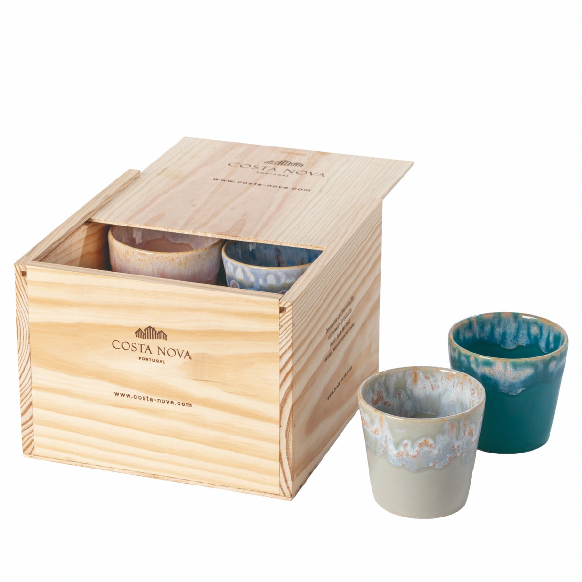 8er Set Grespresso Geschenkbox Kaffeetasse 190ml multicolor in Mehrfarbig präsentiert im Onlineshop von KAQTU Design AG. Tasse ist von Costa Nova
