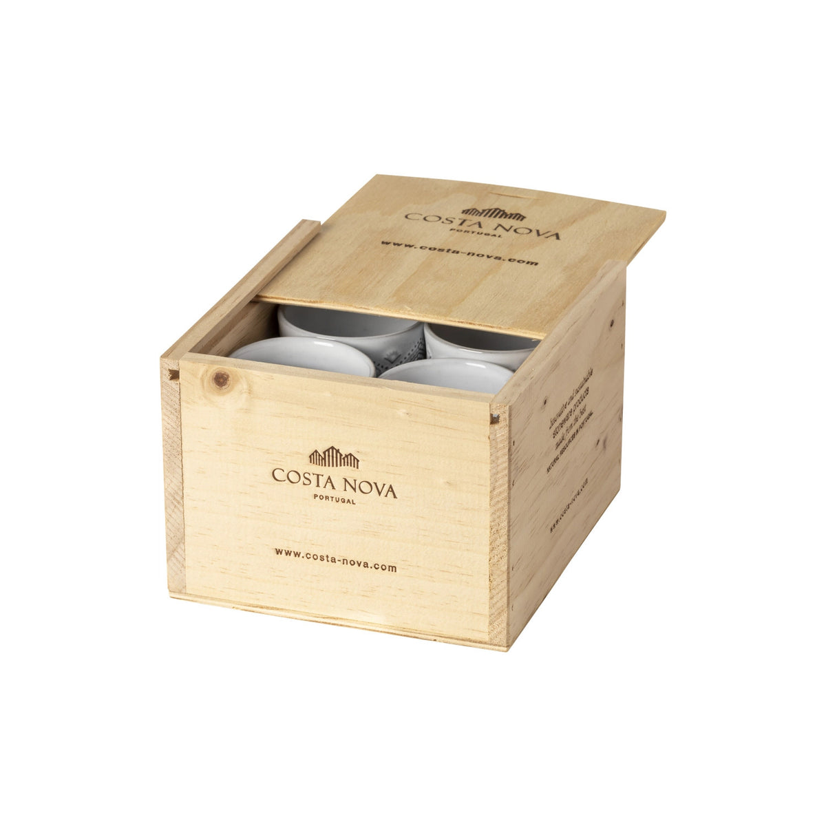 8er Set Grespresso Geschenkbox Espressotasse 70cm white keny in Weiss präsentiert im Onlineshop von KAQTU Design AG. Tasse ist von Costa Nova