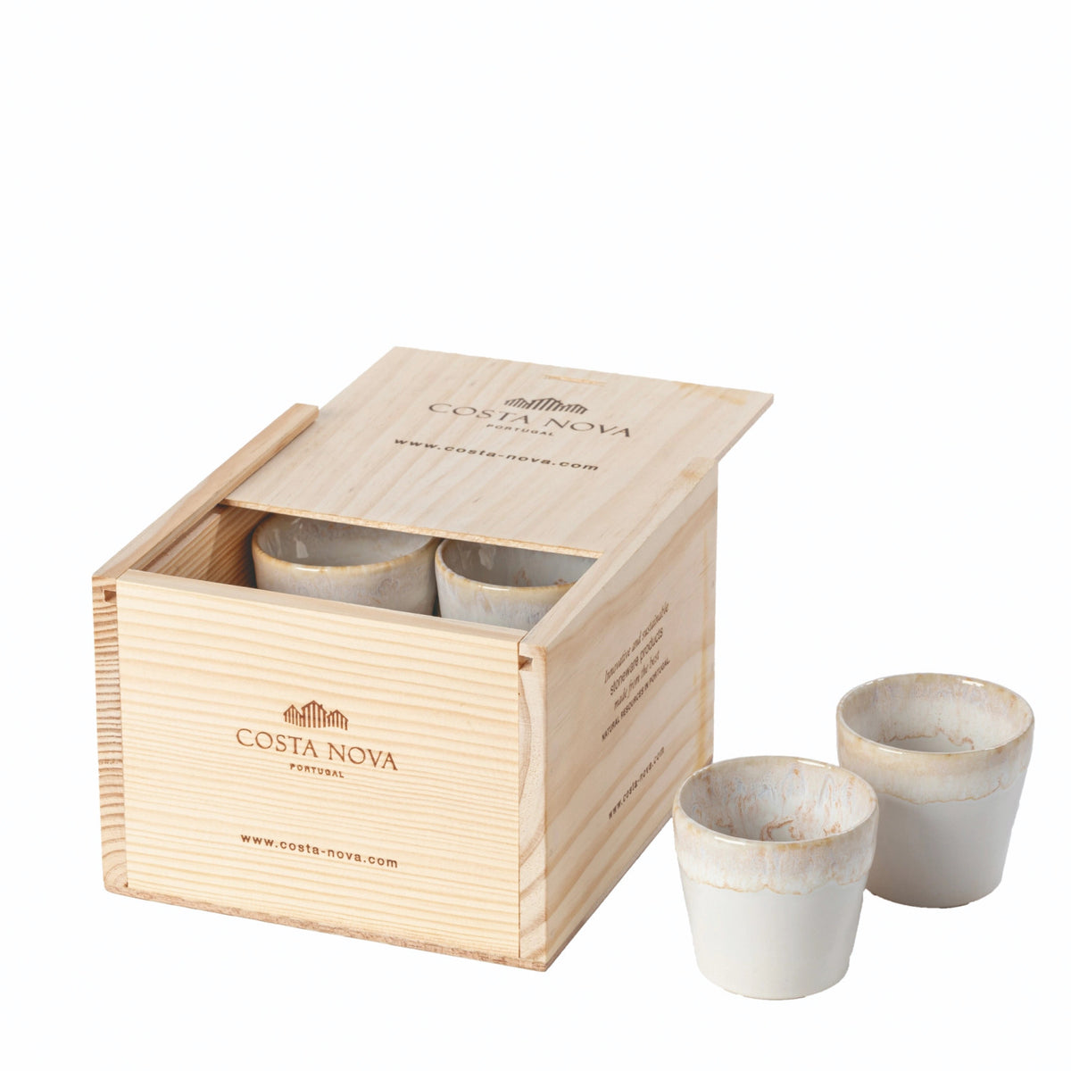 8er Set Grespresso Geschenkbox Espressotasse 70ml weiss in Weiss präsentiert im Onlineshop von KAQTU Design AG. Tasse ist von Costa Nova