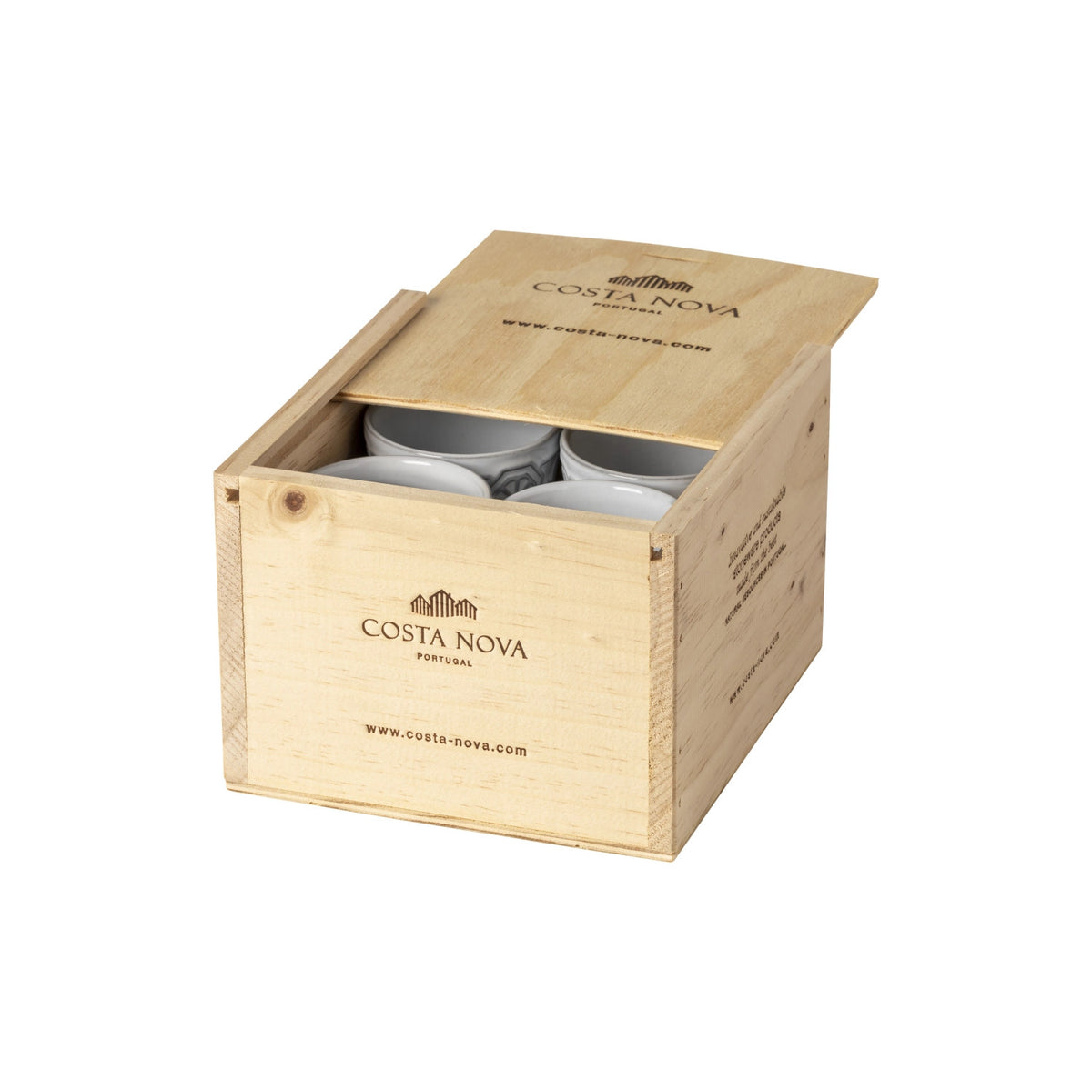 8er Set Grespresso Geschenkbox Espressotasse 70ml white viet in Weiss präsentiert im Onlineshop von KAQTU Design AG. Tasse ist von Costa Nova