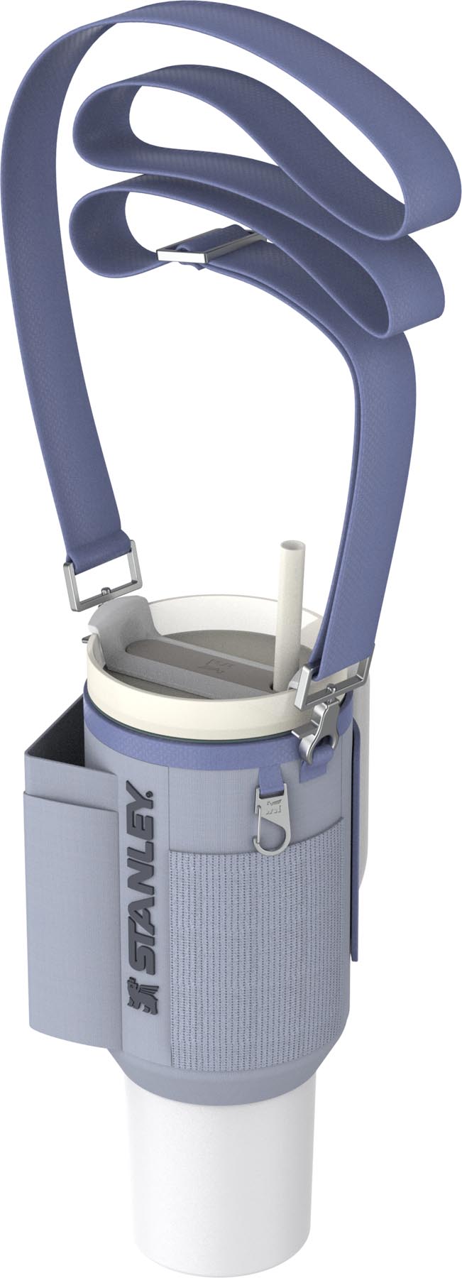 Stylische Stanley All-Day Quencher Carry-All 1.18l in der Farbe Dew Drop, ideal für aktive Tage, mit ergonomischem Griff und isolierender Funktion.