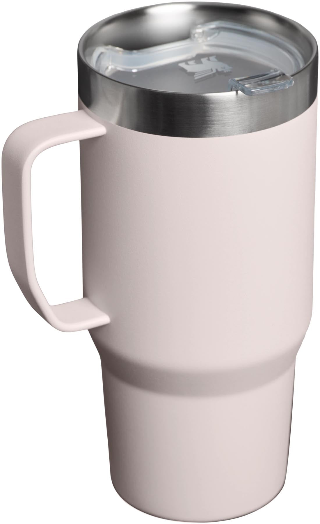 Stylische Everyday Suburban Mug 0.7l in zartem Roséquarz von Stanley, ideal für heiße und kalte Getränke, perfekt für den Alltag.