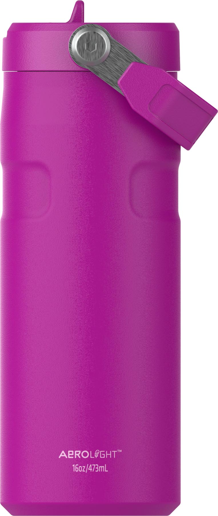 Stylische Stanley Thermosflasche in Violett mit Flip Straw, ideal für unterwegs. Perfekte Größe von 0.47l für erfrischende Getränke.