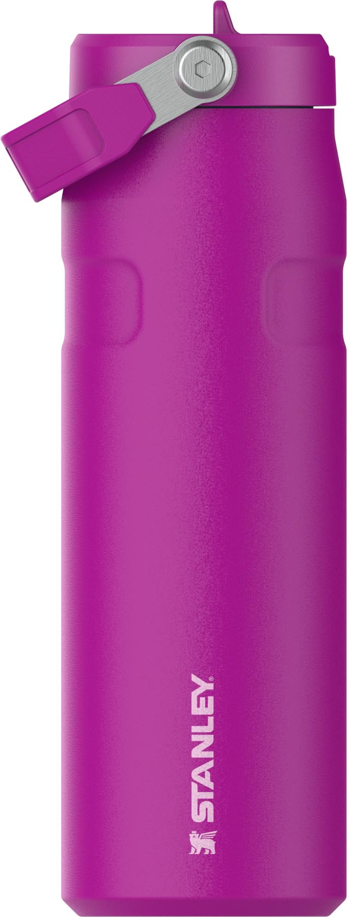 Stylische Stanley Thermosflasche in Violett mit Flip Straw, ideal für unterwegs. Perfekte Größe von 0.7l für Erfrischungen.