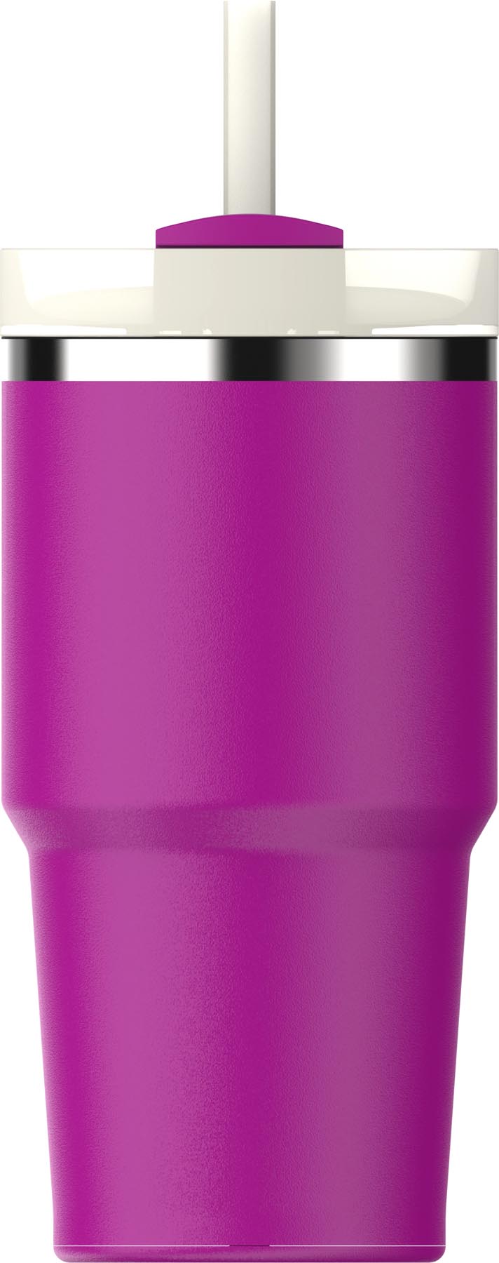 Stylische Thermosflasche Quencher FlowState 0.6l in Violett mit innovativem Design von Stanley, ideal für unterwegs und im Alltag.