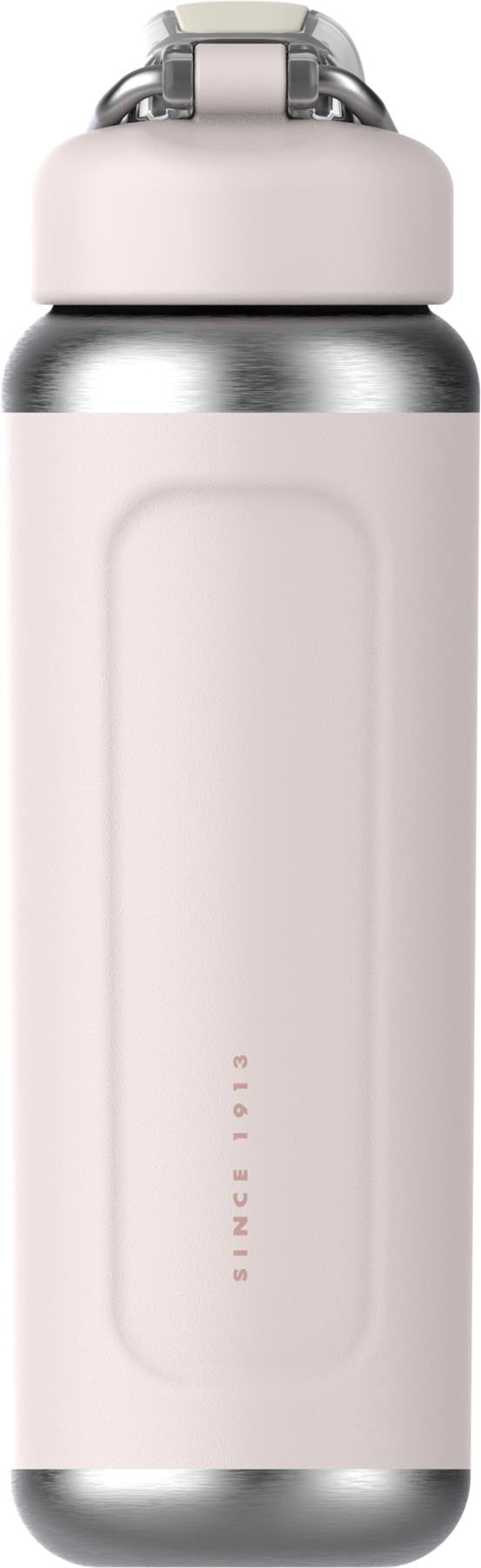 Stilvolle 0.7l Wellspring Thermosflasche in Roséquarz von Stanley, perfekt für unterwegs, hält Getränke lange warm oder kühl.