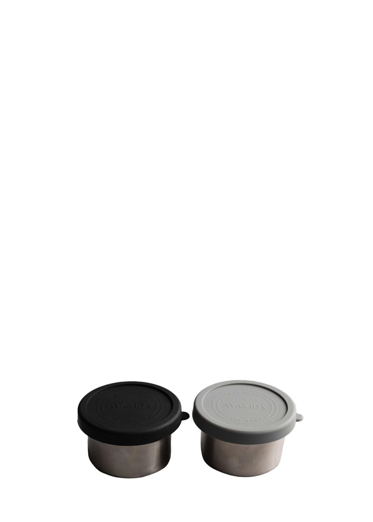 2er Set Snack Container 100ml Dark Grey/Matte Black in Mehrfarbig präsentiert im Onlineshop von KAQTU Design AG. Schale ist von AYA&IDA