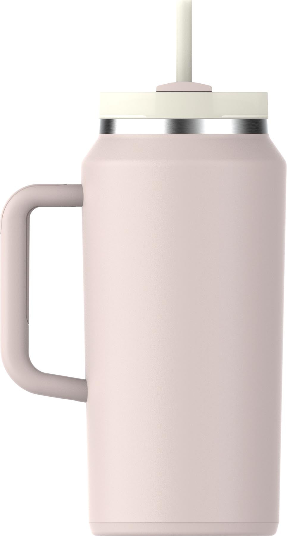 Stylische Quencher Tumbler 1.9l in zartem Roséquarz von Stanley, ideal für kalte Getränke und unterwegs. Perfekt für jeden Tag!