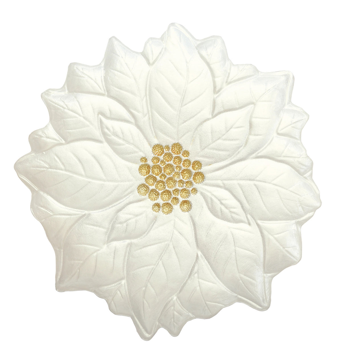 Glasteller in Geschenkkarton Christrose D31cm weiss in Weiss präsentiert im Onlineshop von KAQTU Design AG. Teller ist von Easy Life