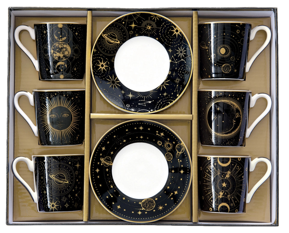6er Set Celestial Espressotasse 100ml in Schwarz präsentiert im Onlineshop von KAQTU Design AG. Tasse ist von Easy Life