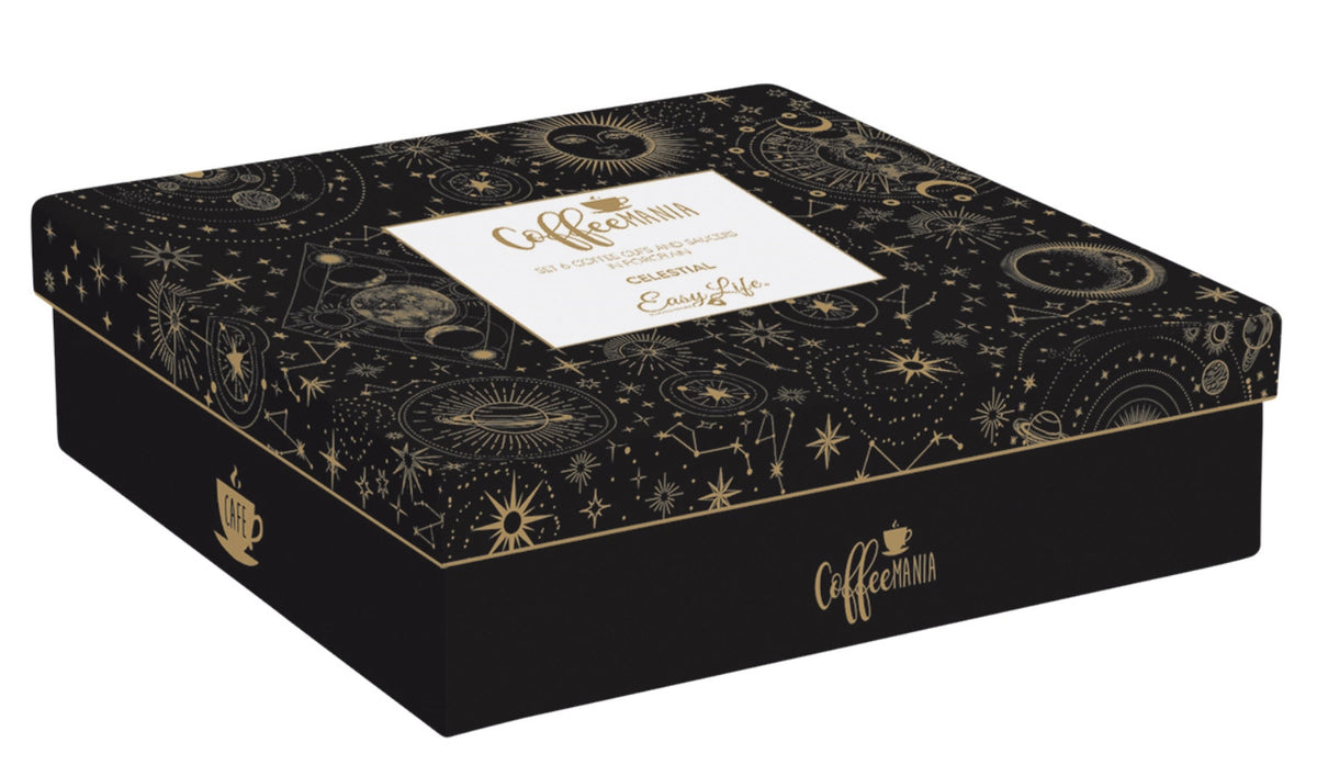 4er Set Celestial Espressotasse 100ml in Schwarz präsentiert im Onlineshop von KAQTU Design AG. Tasse ist von Easy Life