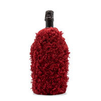 Flaschenkühler mit Wolle rot