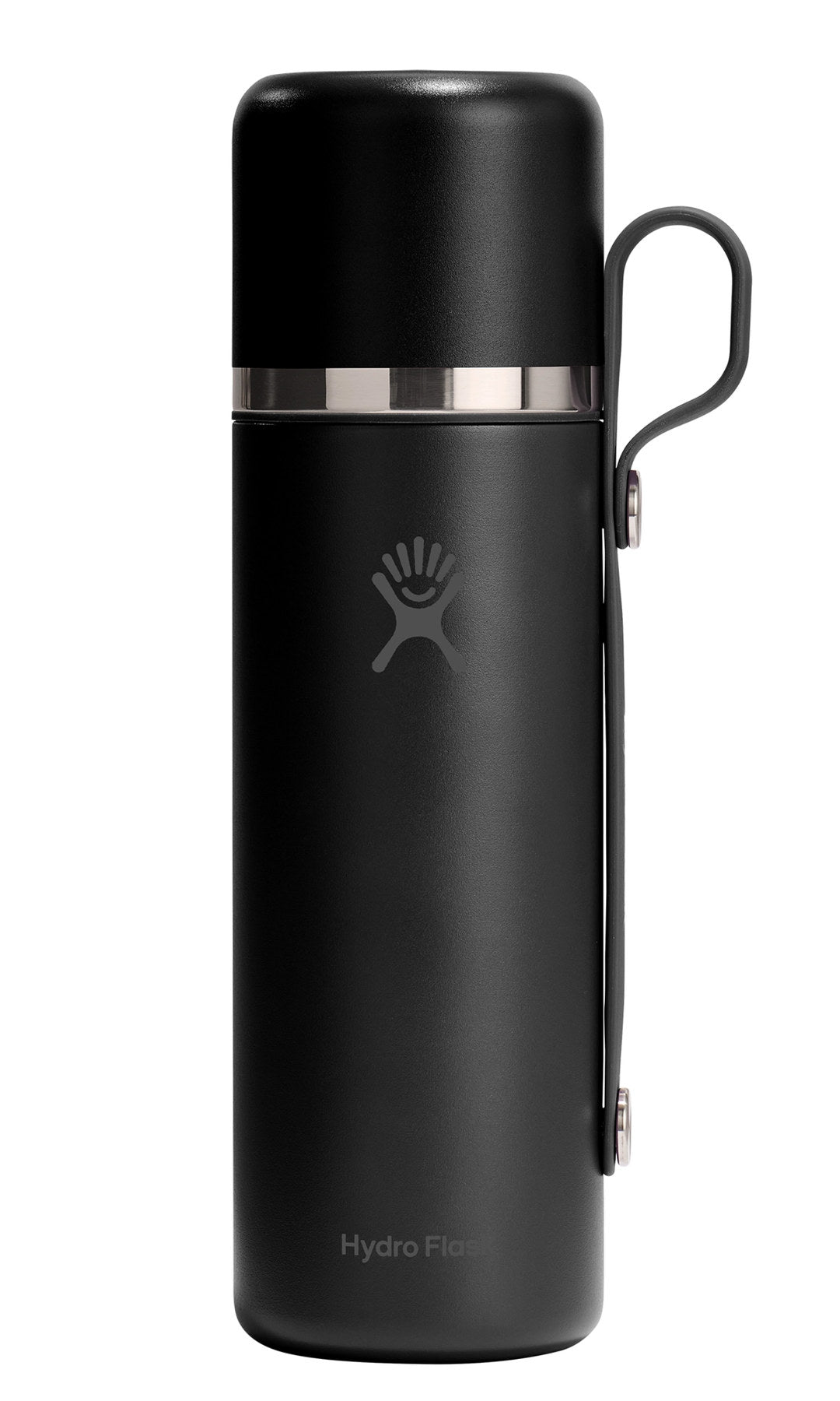 Trinkflasche Hot Flask & Cup 828ml schwarz in Schwarz präsentiert im Onlineshop von KAQTU Design AG. Thermosflasche ist von Hydro Flask