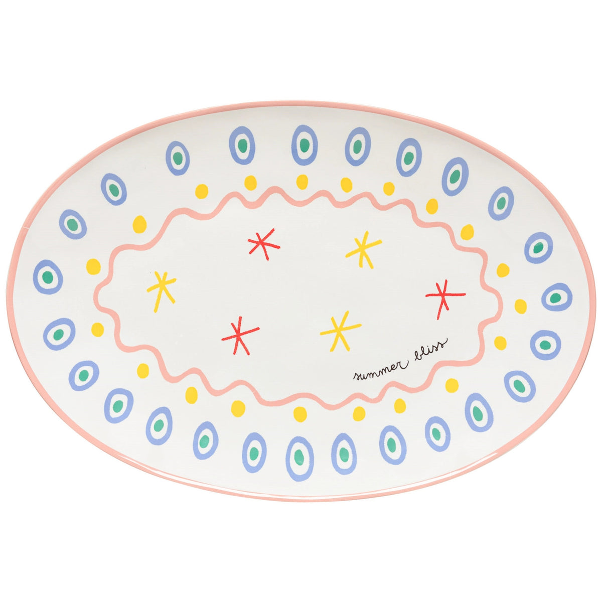 Summer Bliss Teller oval 45x31.1cm H4.1cm in Mehrfarbig präsentiert im Onlineshop von KAQTU Design AG. Teller ist von Costa Nova